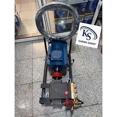 پمپ کارواش 300 بار برتولینی ایتالیایی 7.5 کیلووات موتوژن